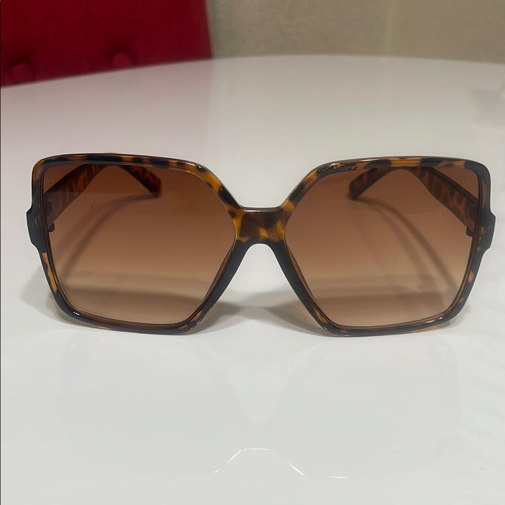 Tortoise Shell Square Oversized Sunglasses